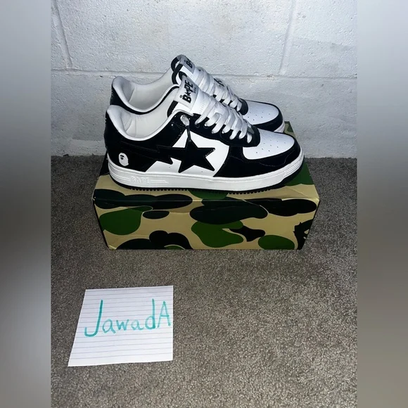 Bape | Shoes | Bapestas Patent Leather Black White | Poshmark display picture 2